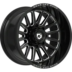 GEAR OFF ROAD 764BM 20X10 GLOSS BLACK/MILLED ACCENTS
